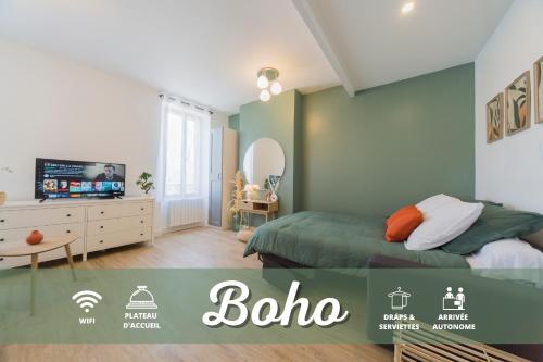 Guestroom, BOHO Centre Ville Sens - Wifi - BEST KEYS in Sens