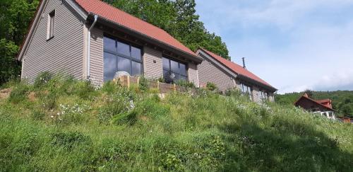Odenwald-Lodge mit Infrarotsauna und E-Ladestation im Naturpark Odenwald "Haus Himmelblau"