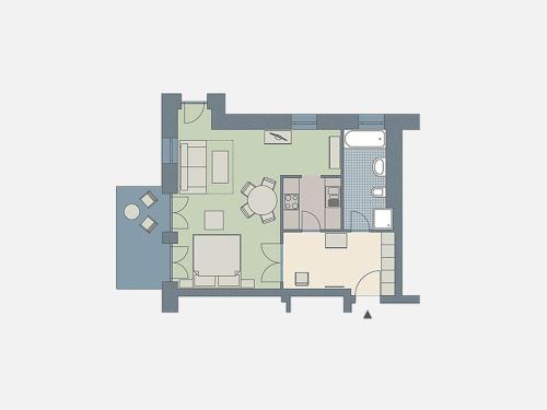 Kaiservillen Heringsdorf - 1-Raum-Ferienwohnung mit Terrasse DG23 - image 5