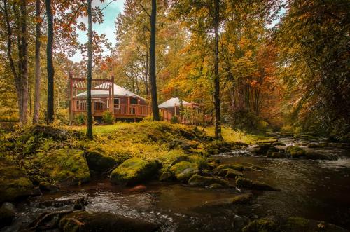 Otter Creek Luxury Yurt - Creekside Glamping with Private Hot Tub