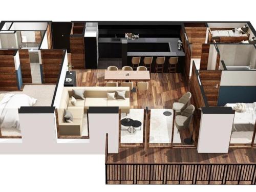 Appartement Courchevel 1650, 3 pièces, 8 personnes - FR-1-618-32