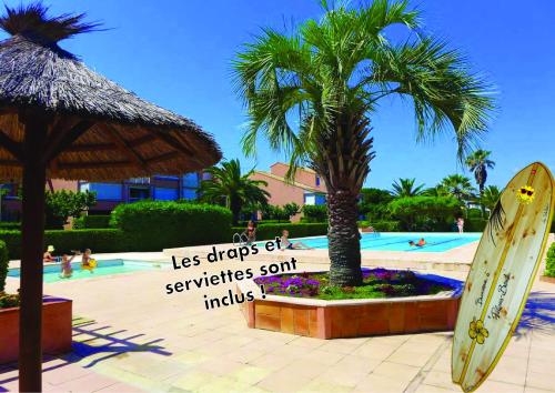 Appt T2, Piscine, la Plage à 130m! Parking privé clos, Lave-linge, Lave-vaisselle, Draps, Linge et Ménage inclus!, Palavas-les-Flots (fotografie 3)