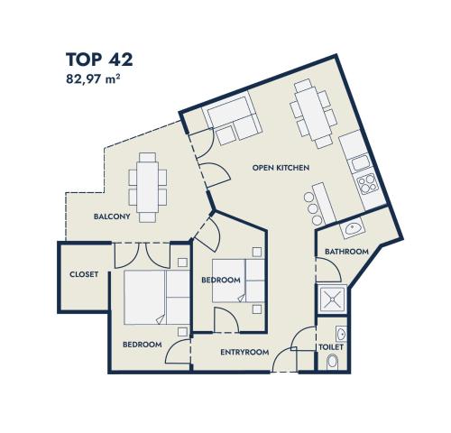 easy-flat Pilgramgasse - Apartments near Metro Room Type - Two-Bedroom Apartment