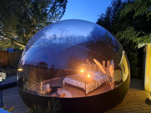 Chambre bulle avec spa au cœur du val de Loire