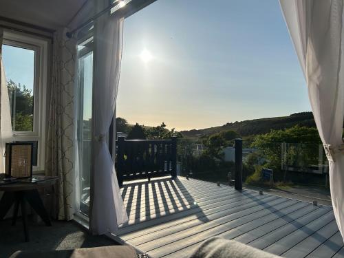 Balcony/terrace, Mawgan Pads Lazy Days Lodge in St Mawgan