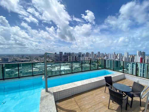 Kilátás, Flat localizado a 200m Shopping Recife, bem Perto da Praia de Boa Viagem e com Wi-Fi 400Mbps in Boa Viagem
