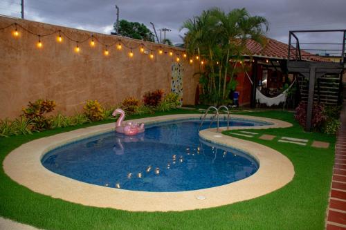 Swimming pool, Casa Xiloe in Puerto Fermin (El Tirano)