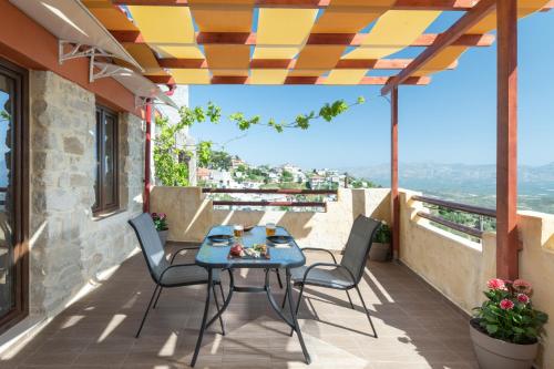 Balcony/terrace, Draganigo Luxury Stone Houses 40 min from Matala in Agia Varvara