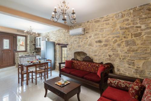 Kitchen, Draganigo Luxury Stone Houses 40 min from Matala in Agia Varvara