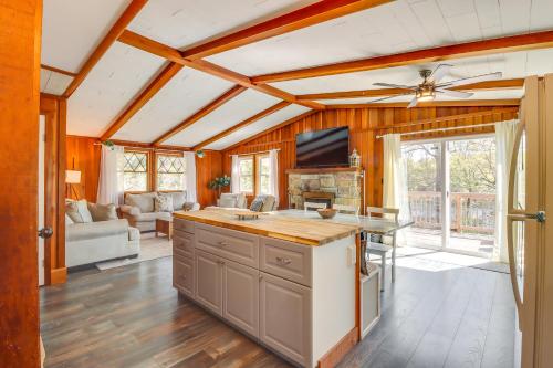 Lakefront Poconos Vacation Rental with Swim Dock! in Long Pond, USA