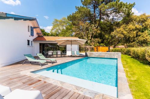 Villa de 4 chambres avec piscine privee jardin clos et wifi a Seignosse a 5 km de la plage
