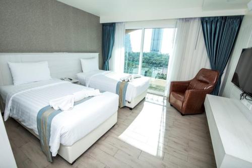 Chambre avec 2 lits
