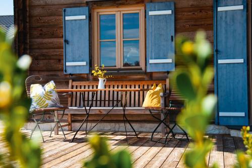 Balcony/terrace, Chalet im Grunen in Seenahe in Franking