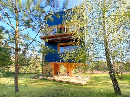 Dārzs, Bird Lodge for 6 guests, 50 m from the lake, sauna, hot tube in Wielki Gleboczek