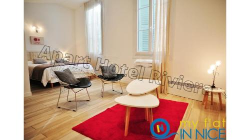 Apart hotel riviera Vieux Nice 100 m Plage de la Promenade des anglais Superbe studio Loft Gilly 1