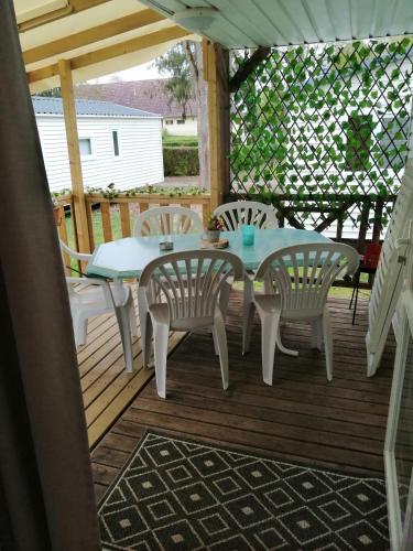 Balkons/terase, Mobil home 5 pers proche d'Europa Park E020 in Friesenheim