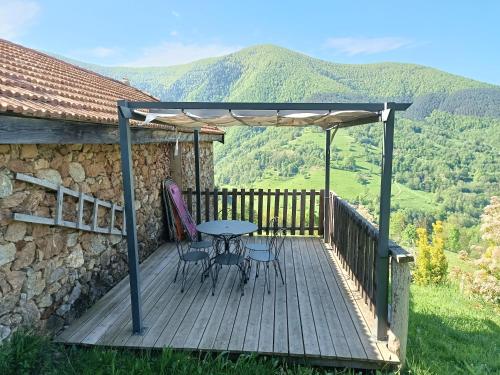 Balkons/terase, Gite du pic vert in Riverenert