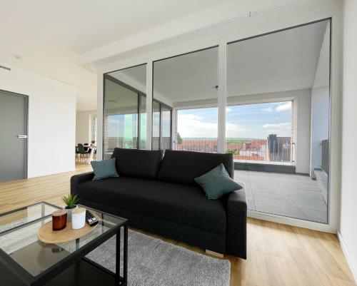 陽台/露台, Moderne Apartments im Herzen der Stadt I private Tiefgarage mit Ladesäulen I home2share (Moderne Apartments im Herzen der Stadt I private Tiefgarage mit Ladesaulen I home2share) in 伊本比倫