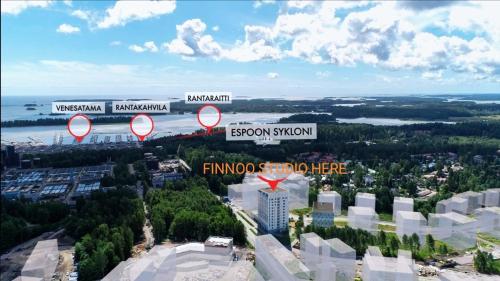 studio Finnoo Espoo next to metro, easy to reach Helsinki and Otaniemi, Aalto