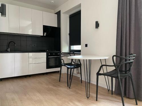 廚房, Електрика 24 на 7 кондиціонер Bordo city center apartment двокімнатні апартаменти в центрі міста in 波爾塔瓦