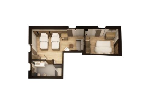2 bedrooms, 3 beds