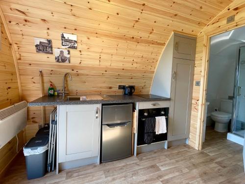 Kitchen, Waterpump Pod for 2 adults with ensuite in the Suffolk Countryside in Badingham