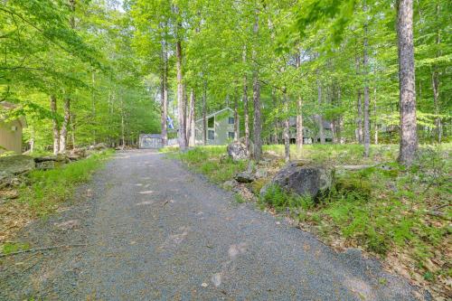 Poconos Getaway with Fire Pit 1 Block to Lake!