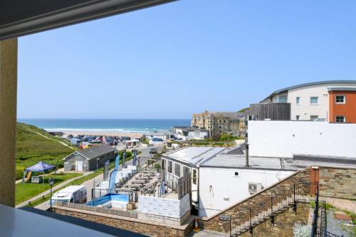 View, Beachcombers Apartments in Tregurrian