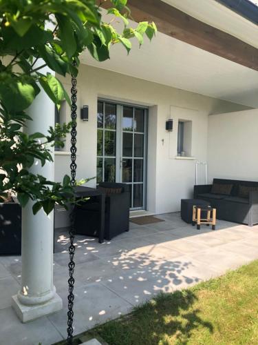 Bel Air Studios-Terrasse couverte-Jardinet-Vue Pont de Normandie-Parking privé - La Rivière-Saint-Sauveur