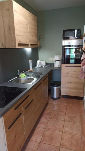 virtuve, Ferienwohnung an der Elbe in Tespe