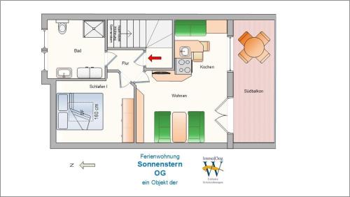 Sonnenstern - Sonnenverwohnte Familienwohnung mit Balkon 160m von Wangerooge entfernt