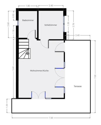 Floor plans, Ferienhaus Gartengluck in Hohenschönhausen