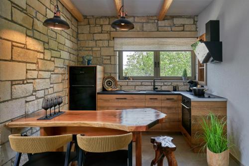 Kitchen, Mylostassi Villas with Balcony Plunge Pool in Lasithi Plateau