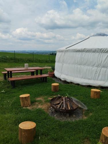 Iekārtas, Jurta na zvířecí farmě (Jurta na zvireci farme) in Vilemovice