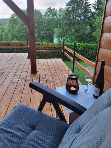 Erkély/terasz, Chatička na Cikánce (Chaticka na Cikance) in Svratka