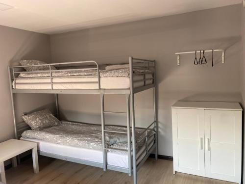 1 double bed, 1 twin bed, 1 bunk bed, 1 sofa bed