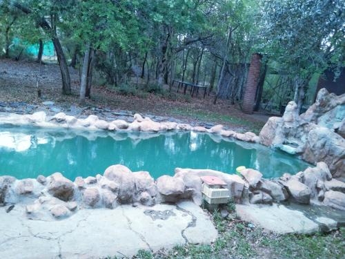 Peldbaseins, umbabala bush camp in Koster