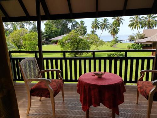 Balcony/terrace, Pension Reva Teahupoo in Toanoano