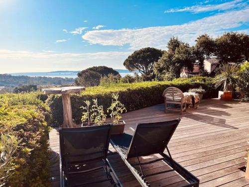 Vue panoramique mer et collines - Location saisonnière - Grimaud