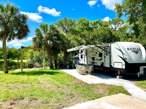 Lake front RV experience close to port Canaveral and Kennedy space center