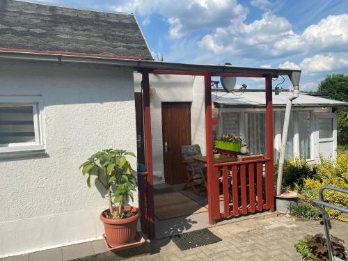 Balkons/terase, Ferienwohnung Irmchen in Großwoltersdorf