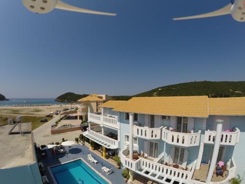 View, Hotel Spiros in Ammoudia