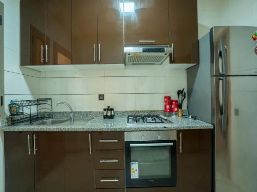 주방, Aliya Luxury Apartment - PREMIUM - AGADIR in 드체이라 엘 지하디아