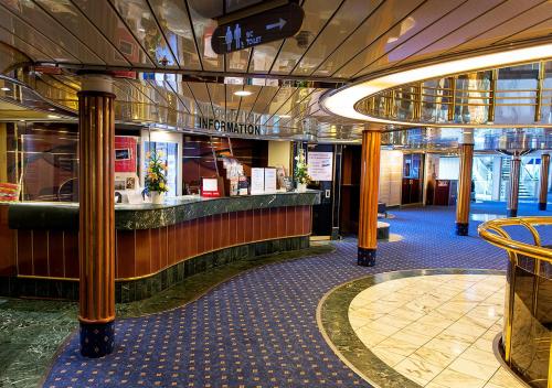 Lobby, Viking Line ferry Viking Cinderella - One-way journey from Helsinki to Stockholm in Katajanokka