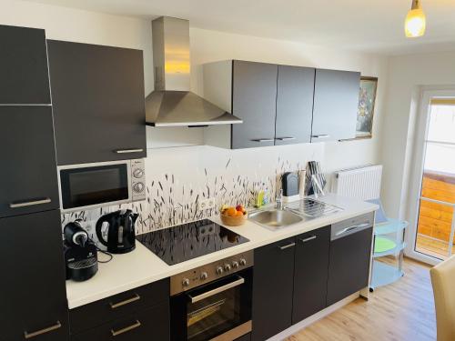 מטבח, Bergluft Appartement - Haus Lerchegger in Sankt Nikolai