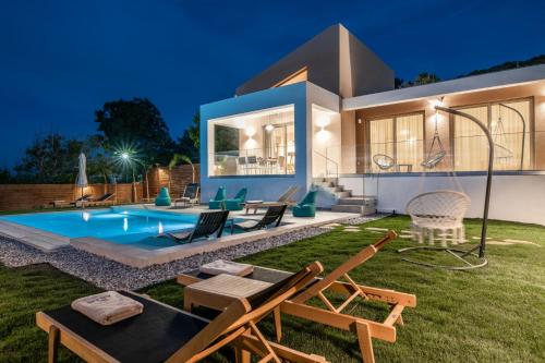 A szálláshely kívülről, Aktis Elegant Villa in Alykanas