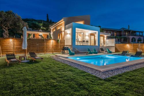 A szálláshely kívülről, Aktis Elegant Villa in Alykanas