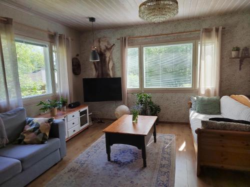 Közös társalgó / TV, Ilmastoitu huvila ja rantasauna in Keuruu