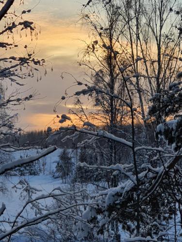 Huvila kosken rannalla