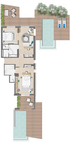 Suite, deluxe, familien, privatpool